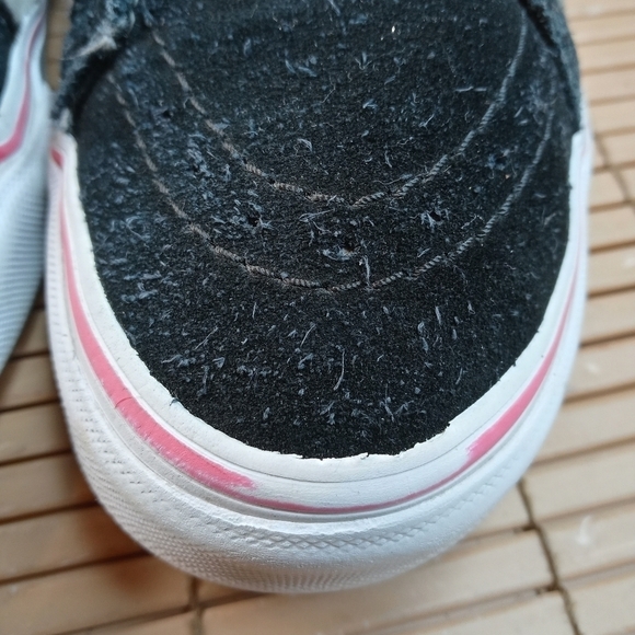 VANS Off The Wall Skateboarding Shoes. Black suede. 3 Dimension Checkerboard bla - Picture 4 of 11